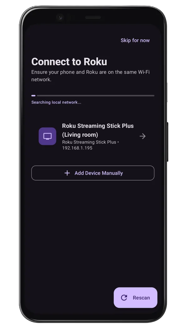 Aruk: TV Remote App Home Screen - Device Discovery