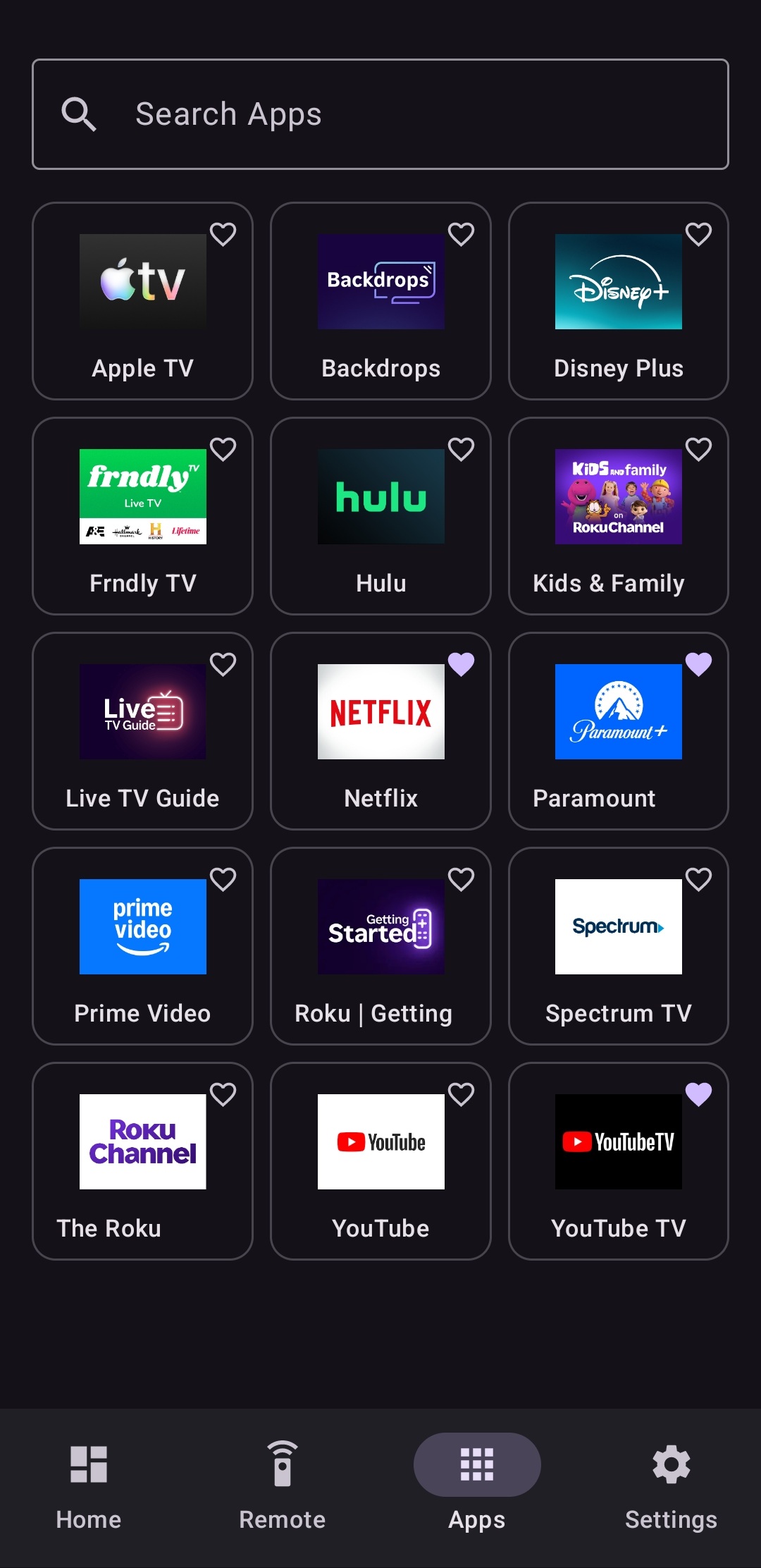 Roku TV Remote Control App shortcuts -Quick Access to Favorite Apps