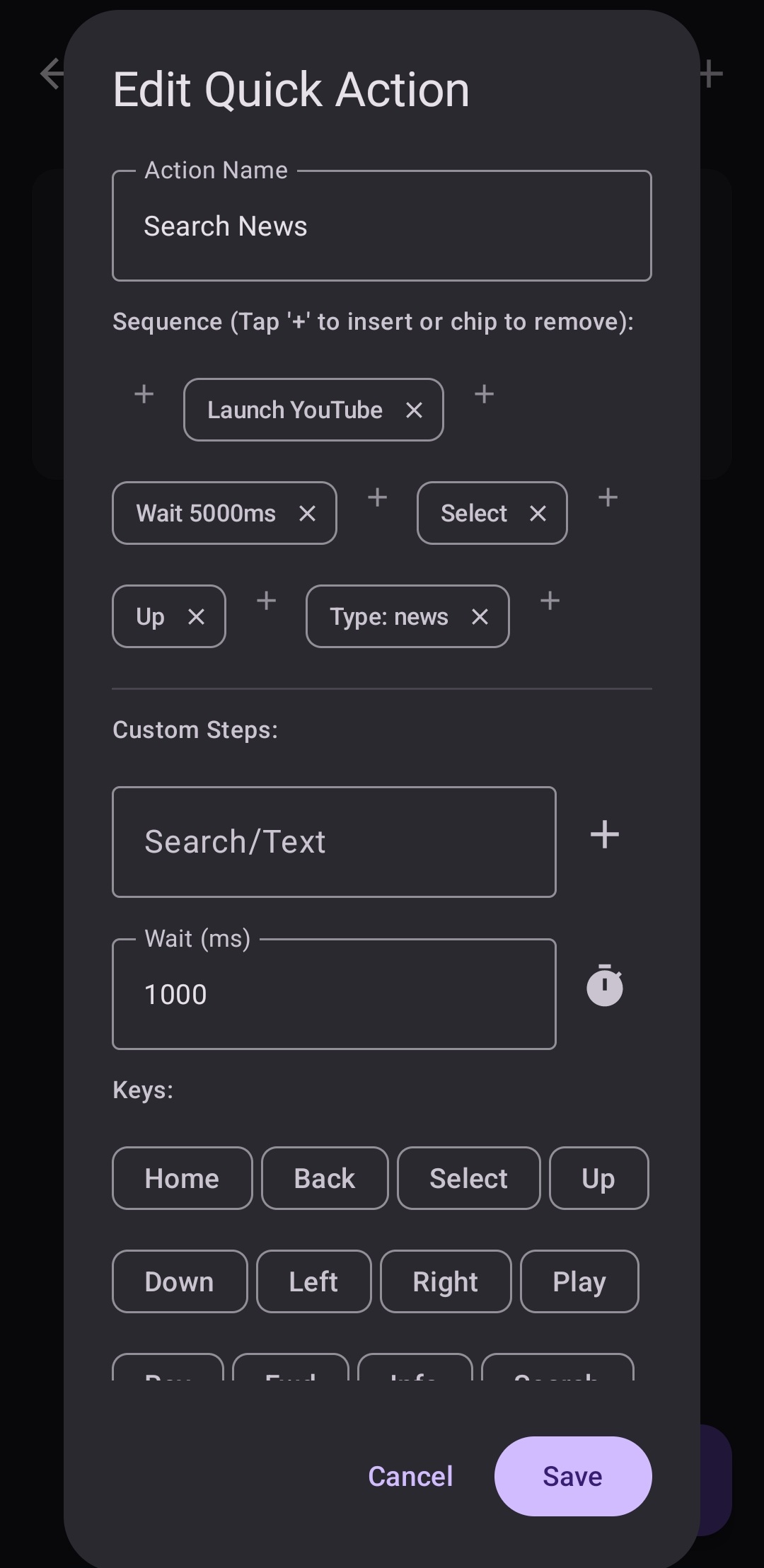 Roku TV Remote Control App Customize quick actions - Personalize Your Control